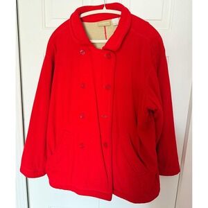 Liz Claiborne Lizwear Red Jacket Button Down In Size M